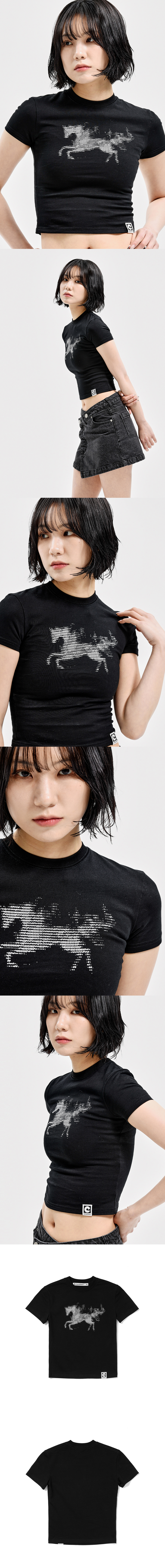 W ASCII CODE TEE BLACK