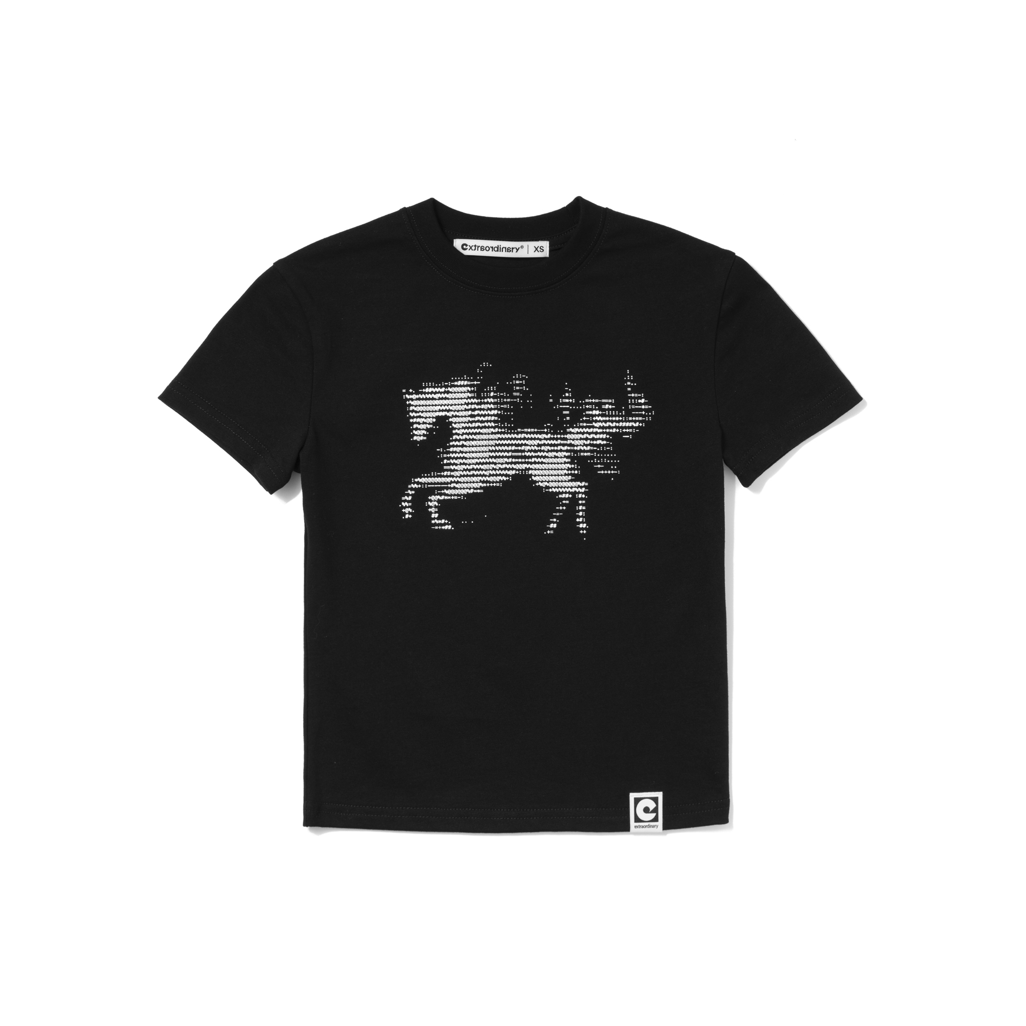 W ASCII CODE TEE BLACK