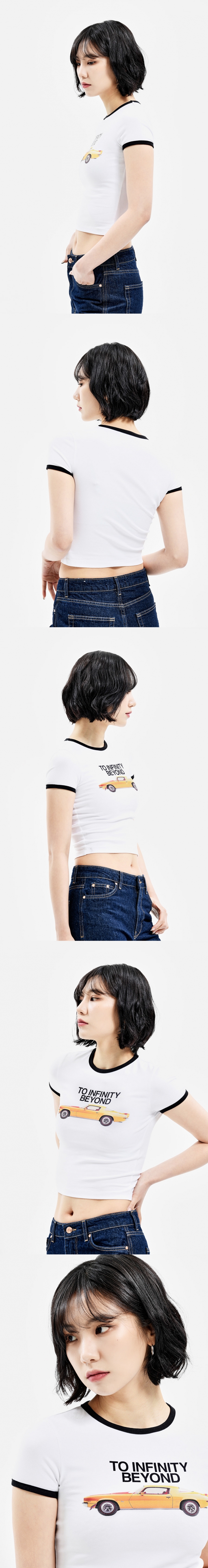 W INFINITY BEYOND RINGER TEE OFF WHITE