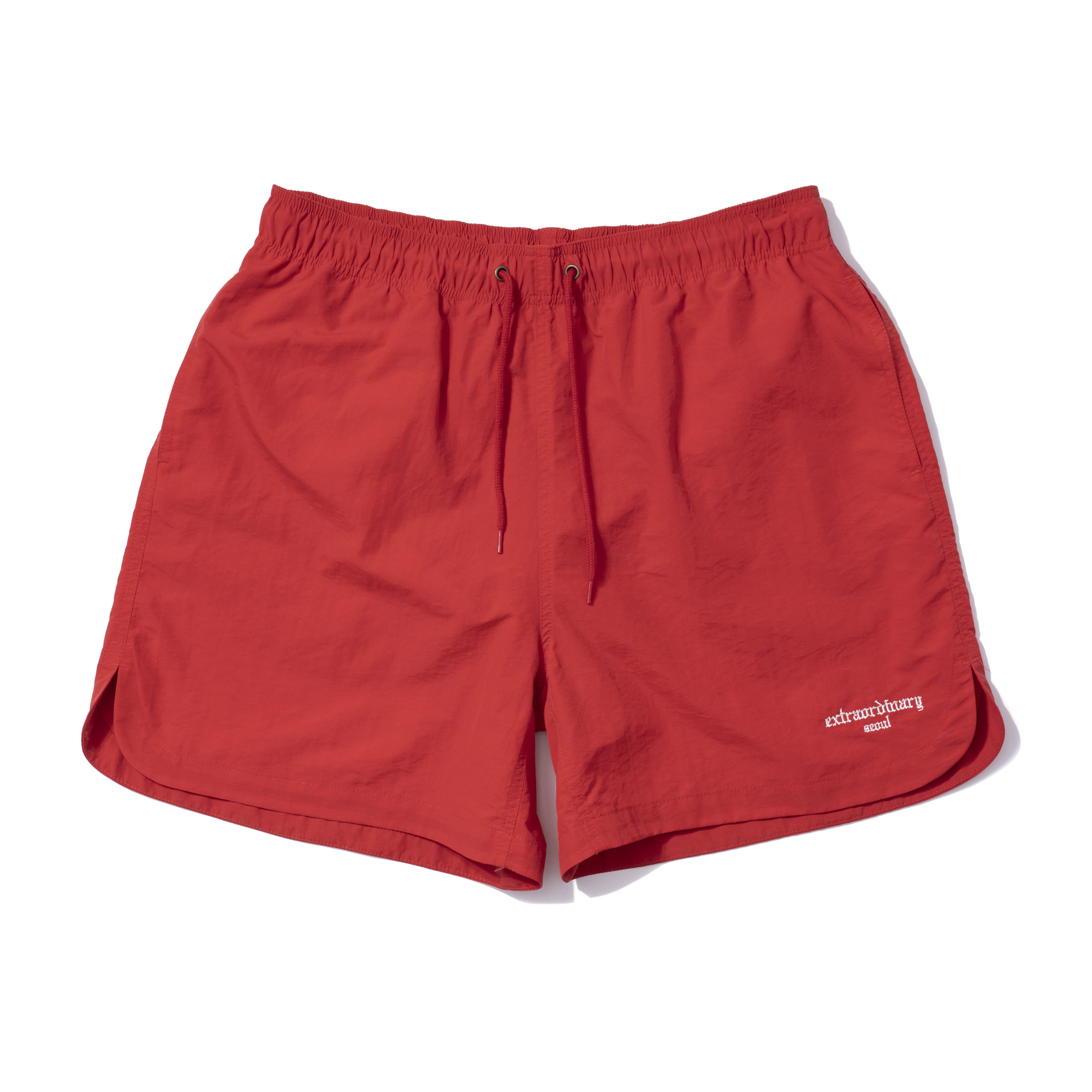 BASIC NYLON SHORTS RED