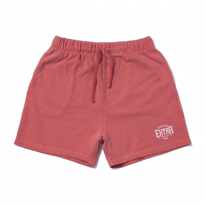 PIGMENT DYEING SWEAT SHORTS RED