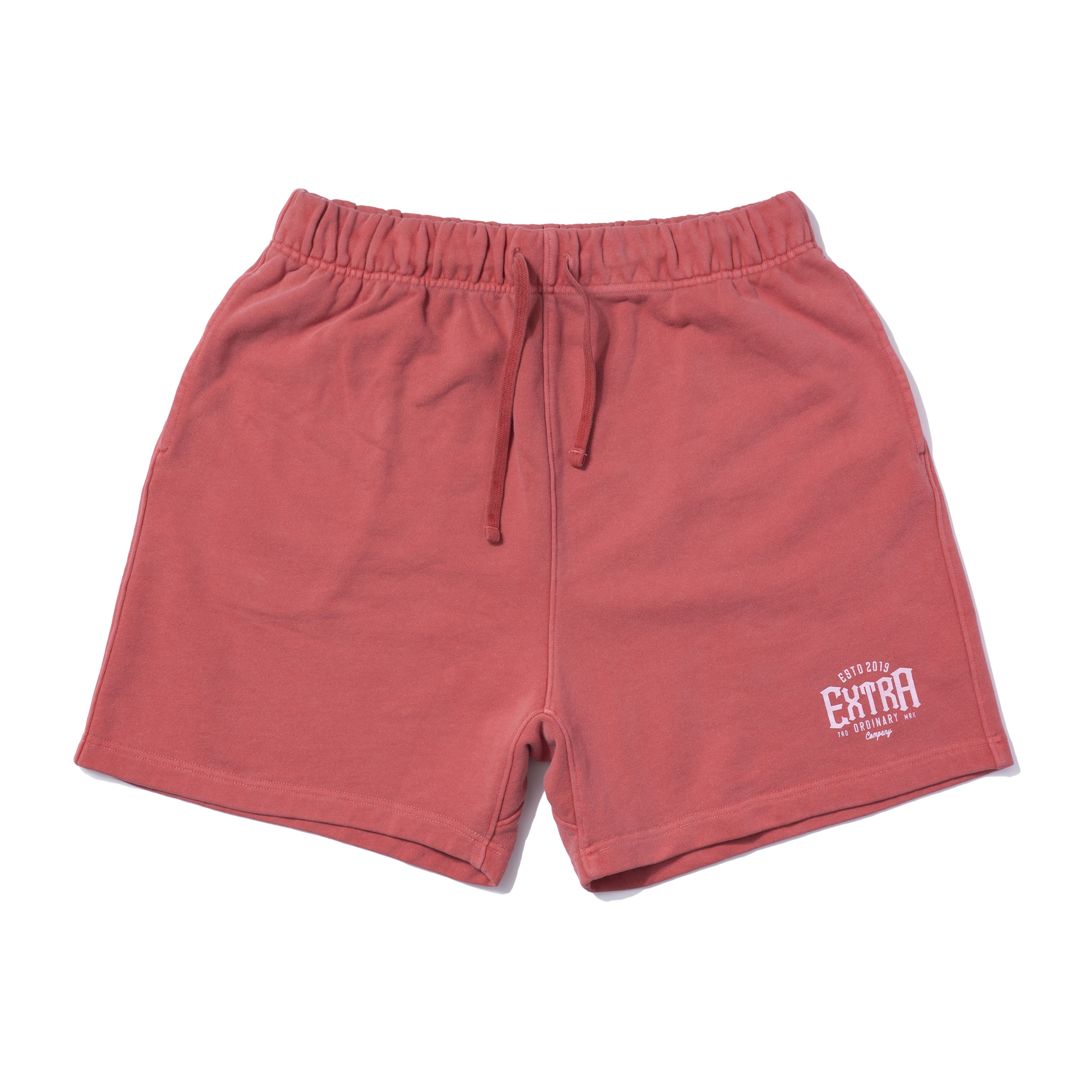 PIGMENT DYEING SWEAT SHORTS RED