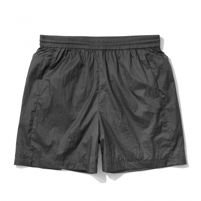 SHEER NYLON SHORTS CHARCOAL
