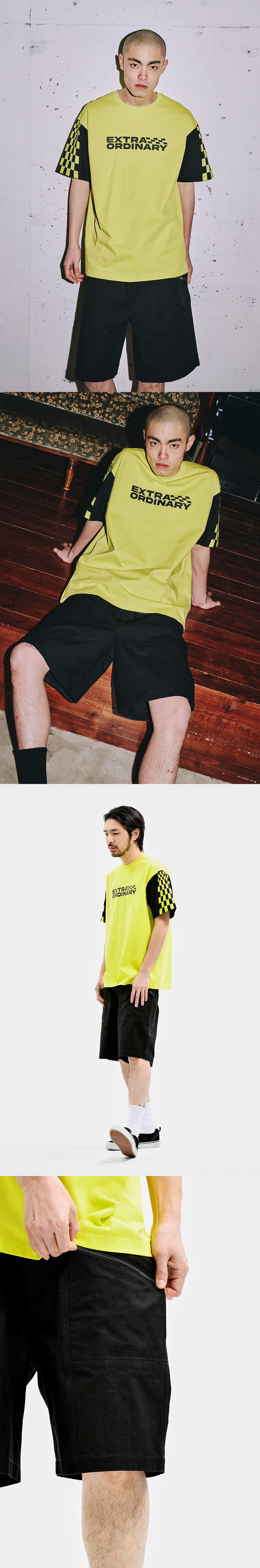 COATING CANVAS SHORTS BLACK