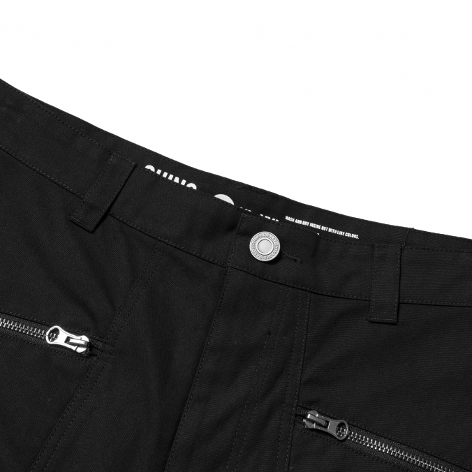 COATING CANVAS SHORTS BLACK