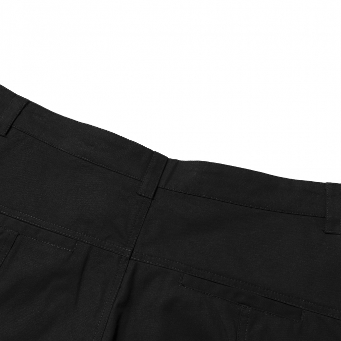 COATING CANVAS SHORTS BLACK