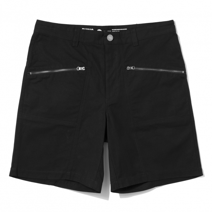 COATING CANVAS SHORTS BLACK