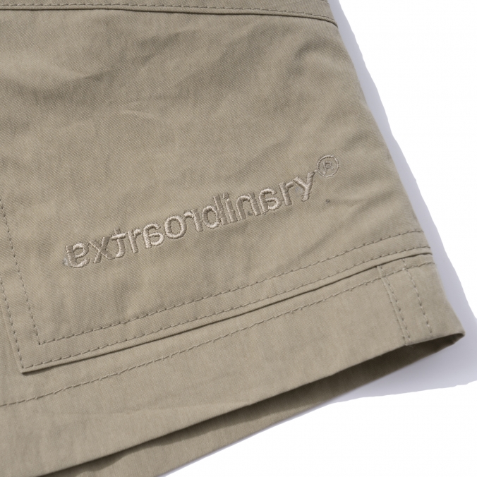 ZIPPER POCKET RIPSTROP SHORTS BEIGE