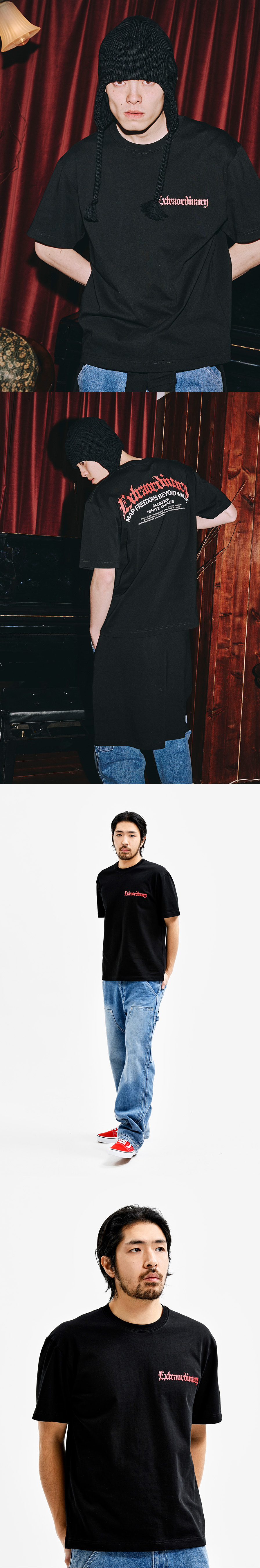 BLACK LETTER LOGO TEE BLACK