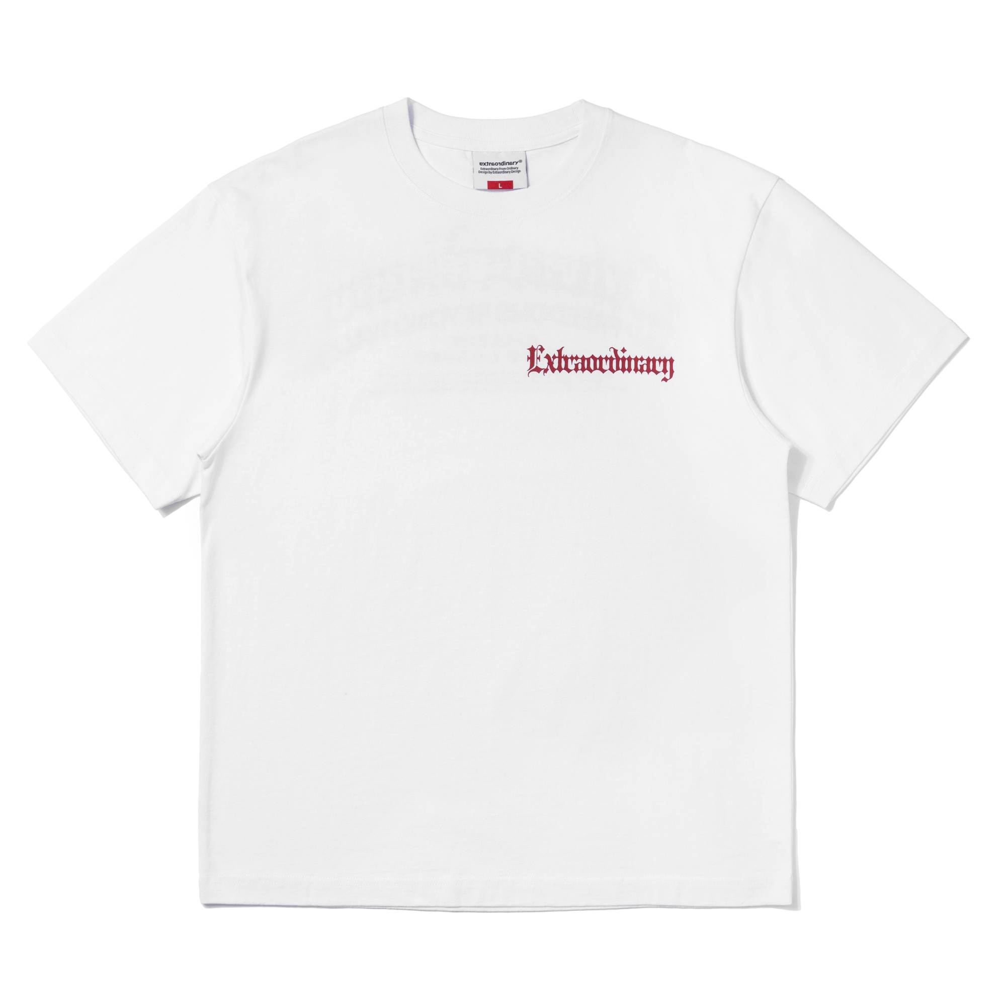 BLACK LETTER LOGO TEE OFF WHITE
