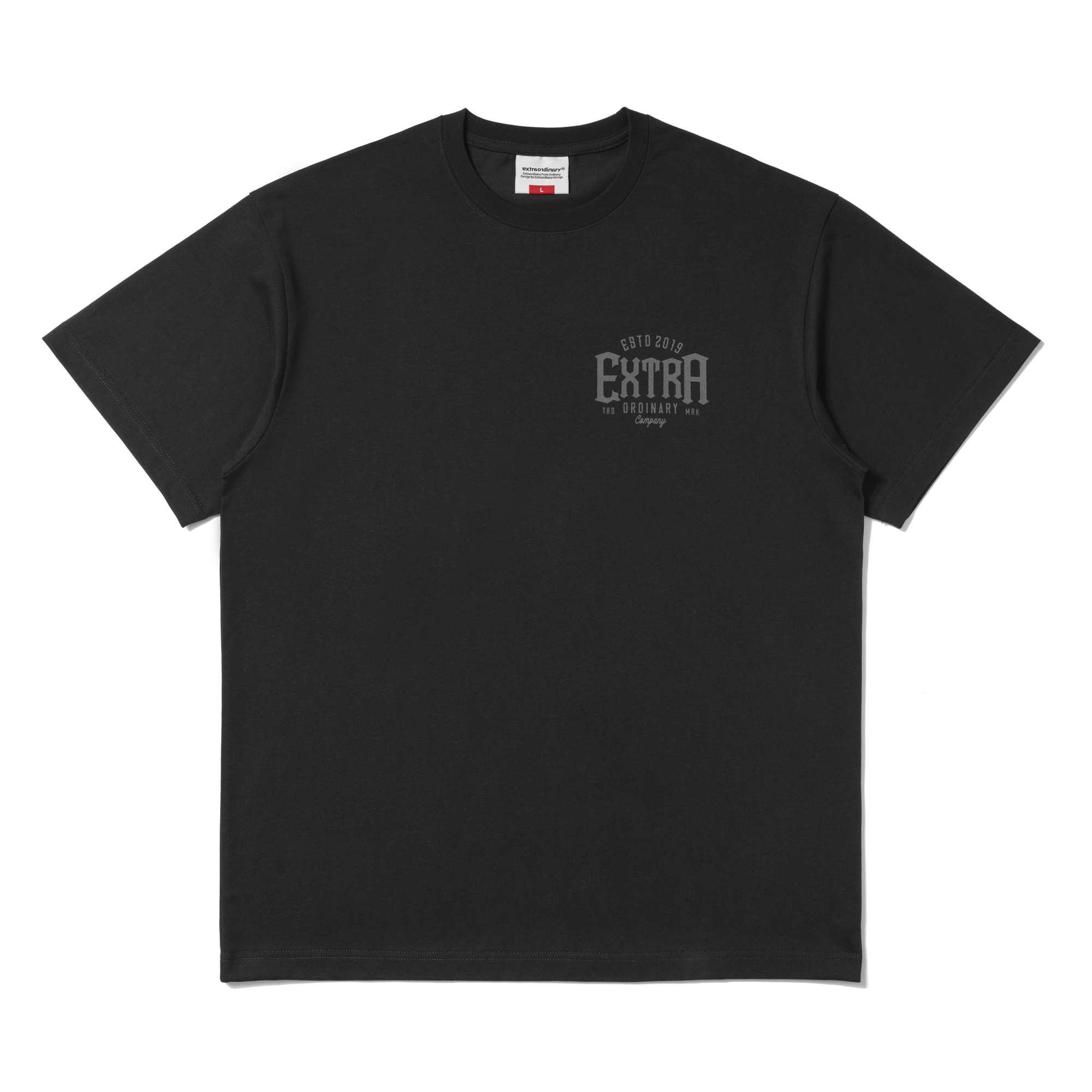 ESTABLISHED 2019 TEE CHARCOAL