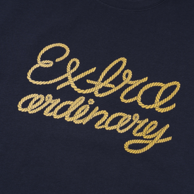 CURVED ROPE LOGO TEE NAVY