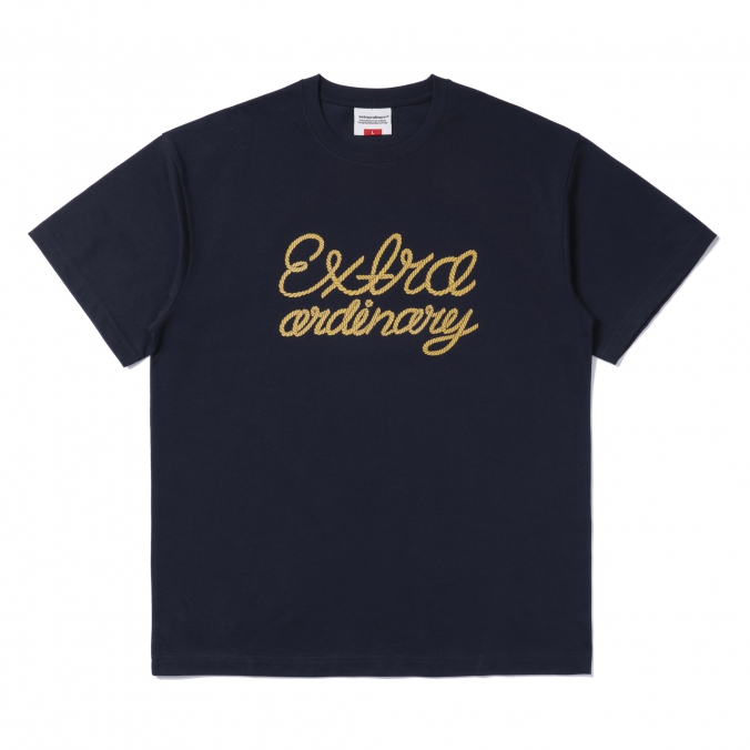 CURVED ROPE LOGO TEE NAVY