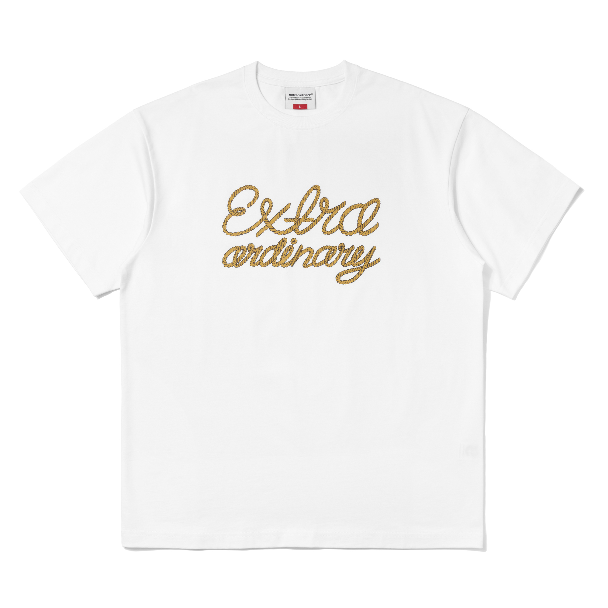 CURVED ROPE LOGO TEE OFF WHITE