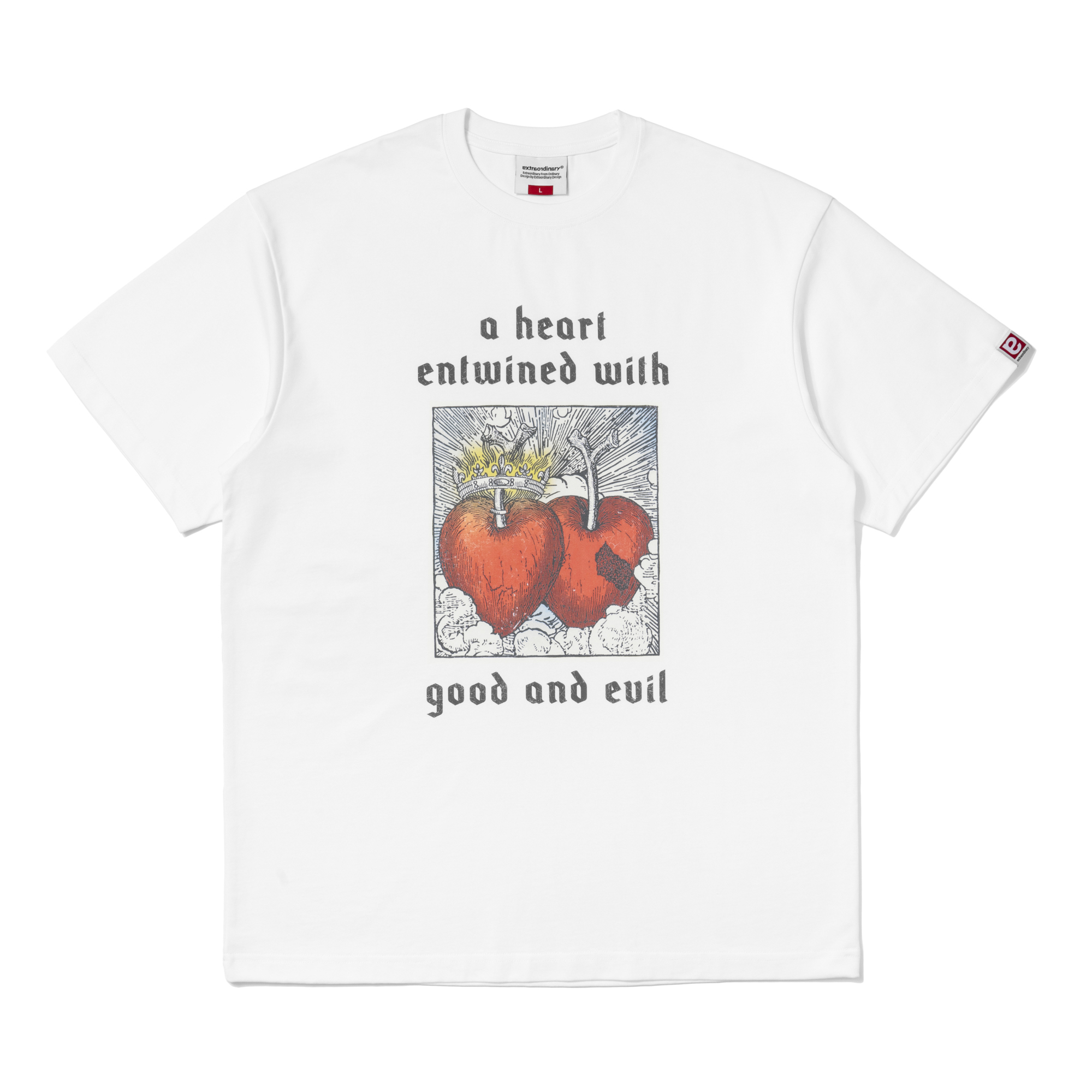 APPLE HEART TEE OFF WHITE