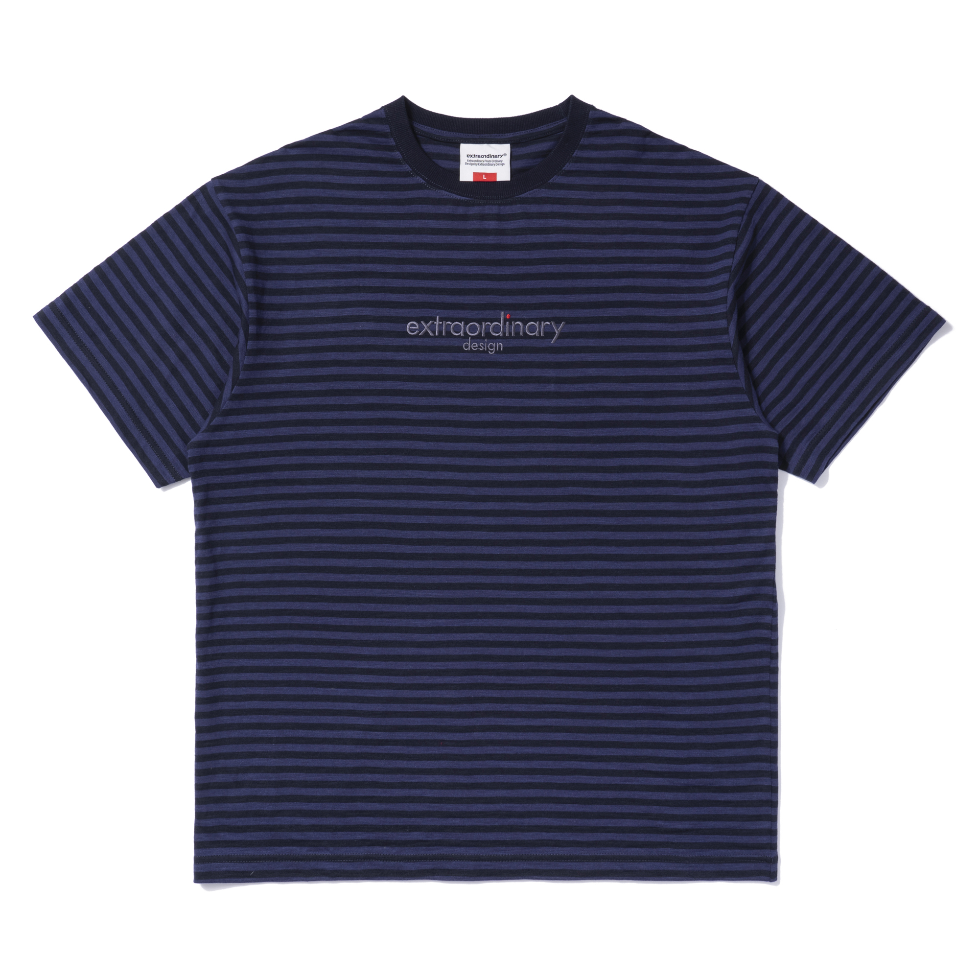 STRIPE RED DOT TEE NAVY