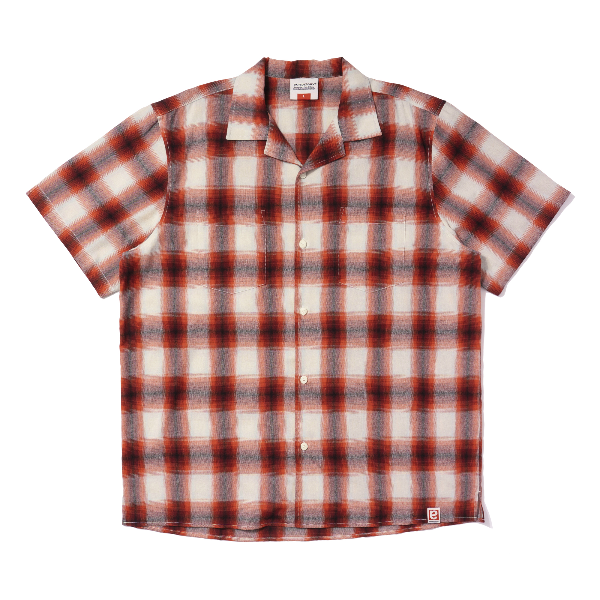 OMBRE CHECK SHIRT ORANGE