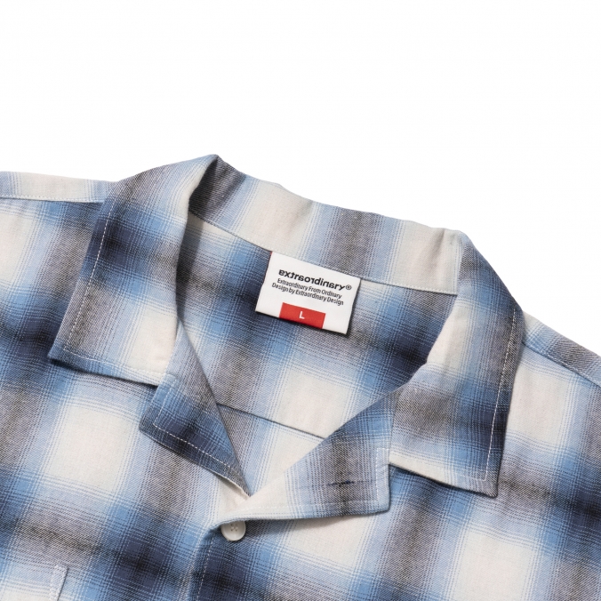 OMBRE CHECK SHIRT BLUE
