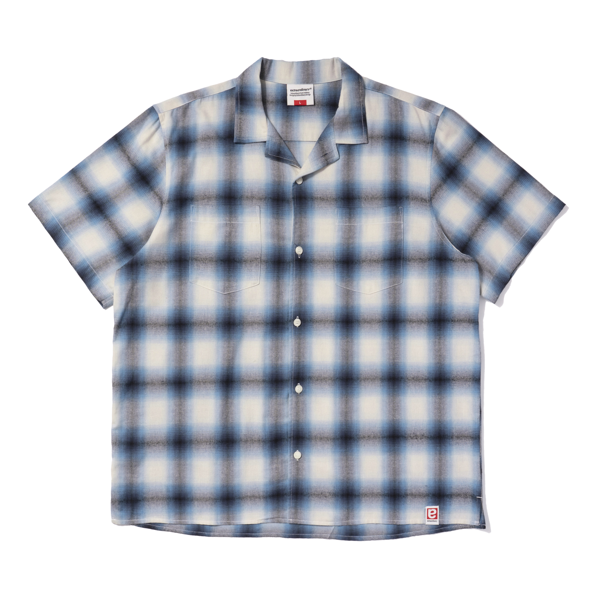 OMBRE CHECK SHIRT BLUE