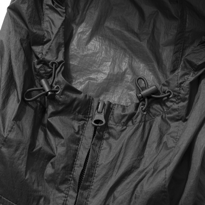 SHEER NYLON WINDBREAKER JACKET CHARCOAL