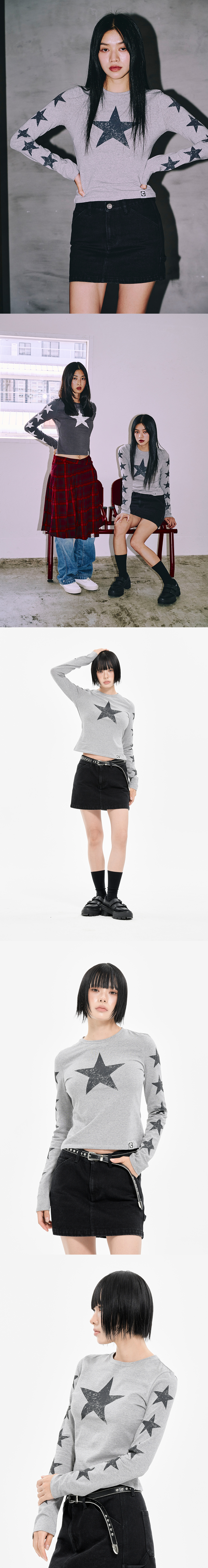 W STARLIGHT LS TEE L/GREY