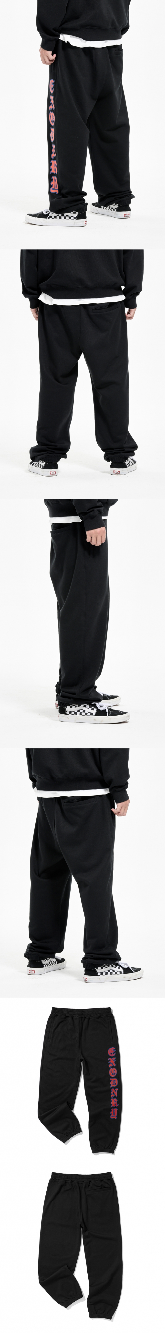 BLACKLETTER II SWEAT PANTS BLACK