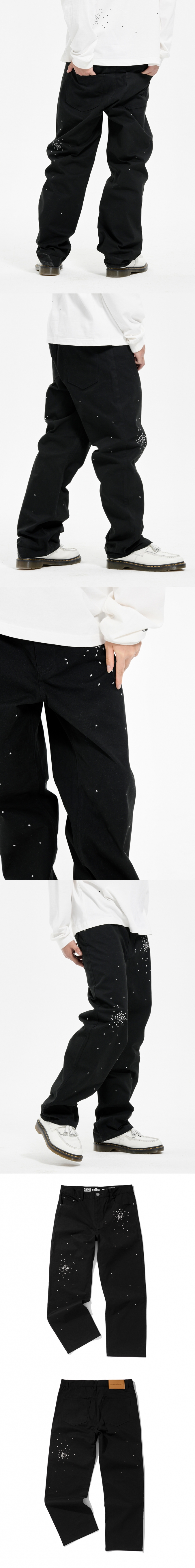 CURSOR DRIFT COATED PANTS BLACK