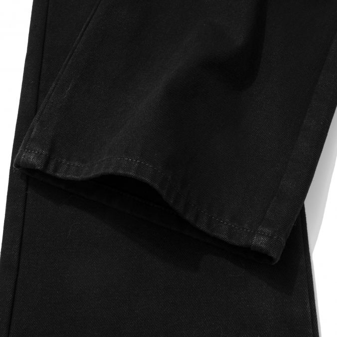 FLARE DENIM PANTS BLACK