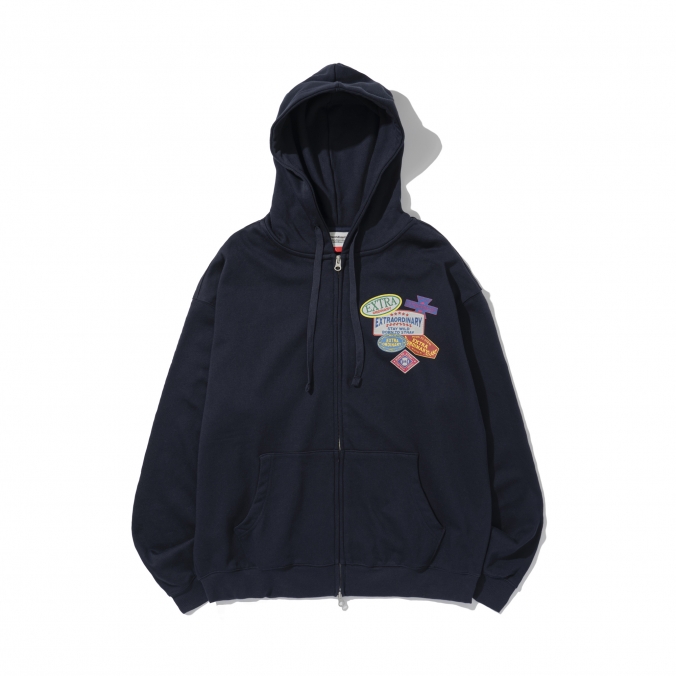 EXODNRY WAPEN HOOD ZIP UP NAVY