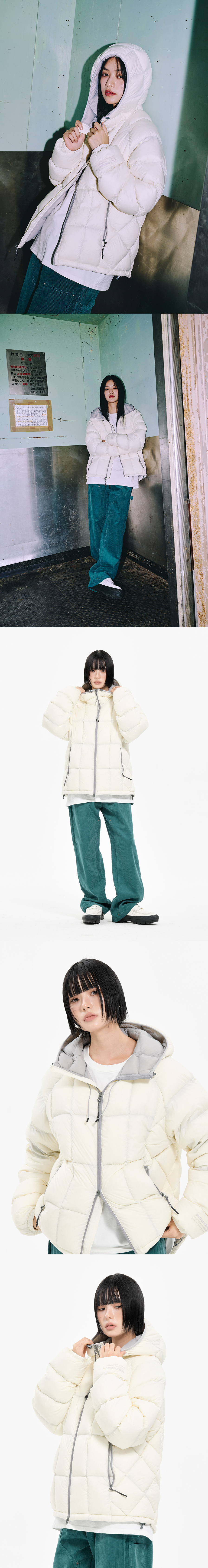 EXODNRY PRISM DOWN JACKET IVORY