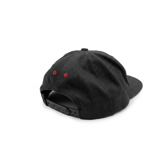 OVERSIZE EX APPLIQUE CAP BLACK