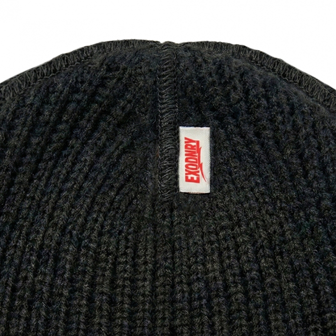 REVERSIBLE BLANK BEANIE BLACK