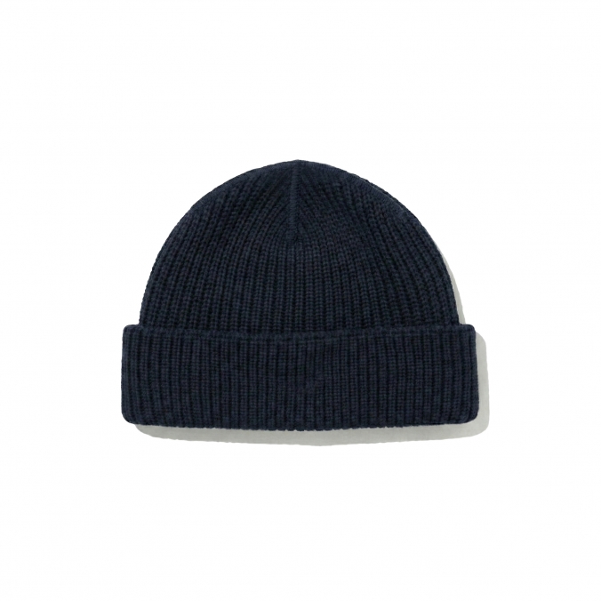 REVERSIBLE BLANK BEANIE NAVY