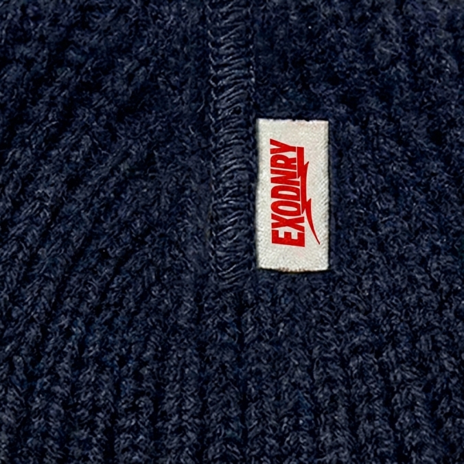 REVERSIBLE BLANK BEANIE NAVY