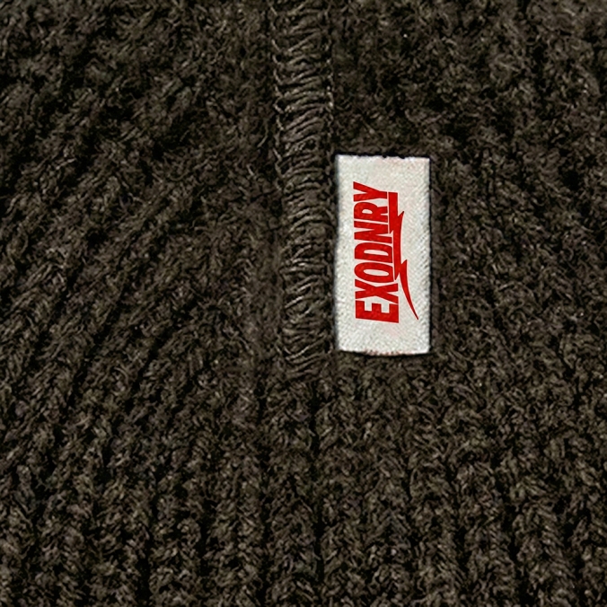 REVERSIBLE BLANK BEANIE KHAKI