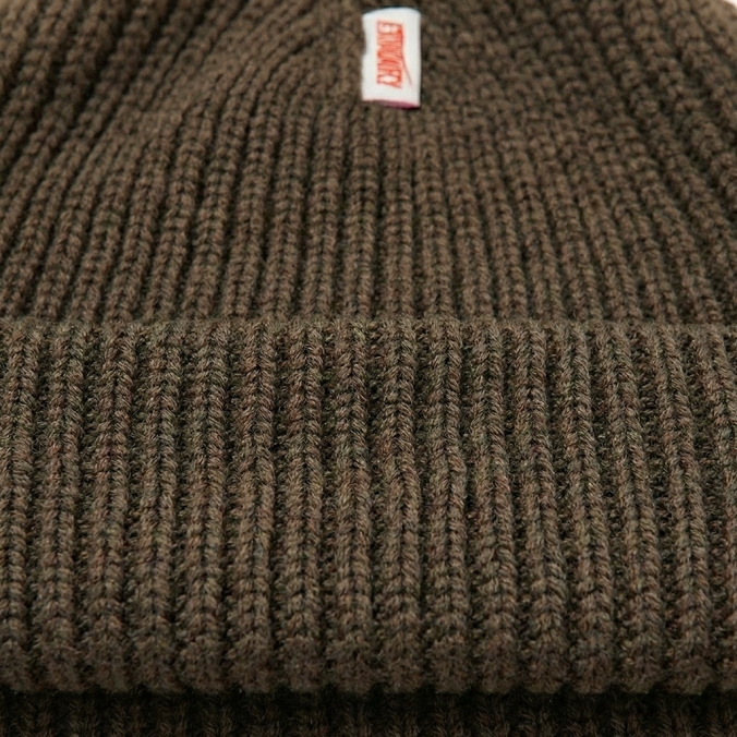 REVERSIBLE BLANK BEANIE KHAKI