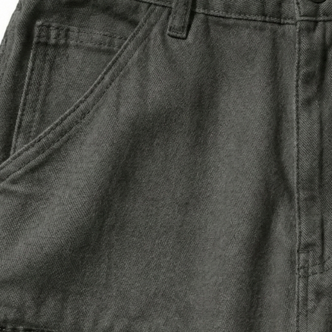 LEOPARD PANEL DOUBLE KNEE PANTS GREY