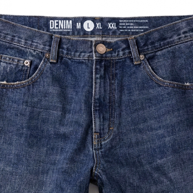 FLARE DENIM PANTS DEEP BLUE