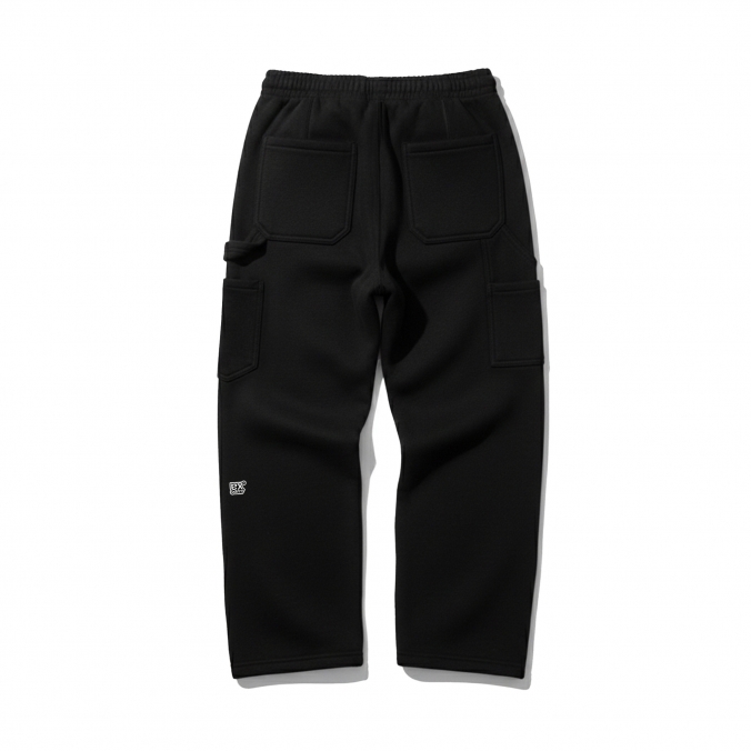 DOUBLE KNEE SWEATPANTS BLACK
