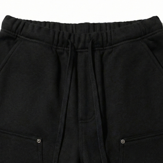 DOUBLE KNEE SWEATPANTS BLACK