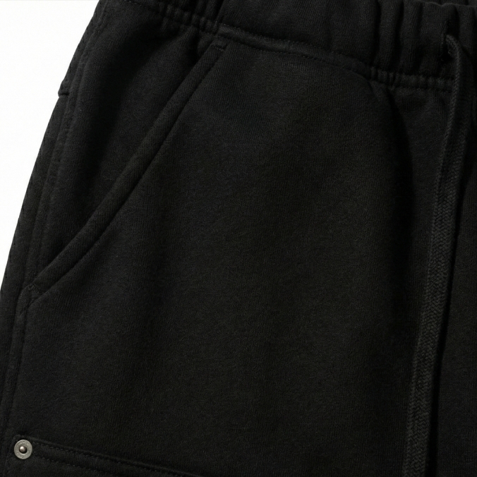DOUBLE KNEE SWEATPANTS BLACK