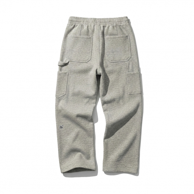 DOUBLE KNEE SWEATPANTS MELANGE GREY
