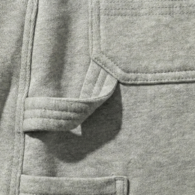 DOUBLE KNEE SWEATPANTS MELANGE GREY