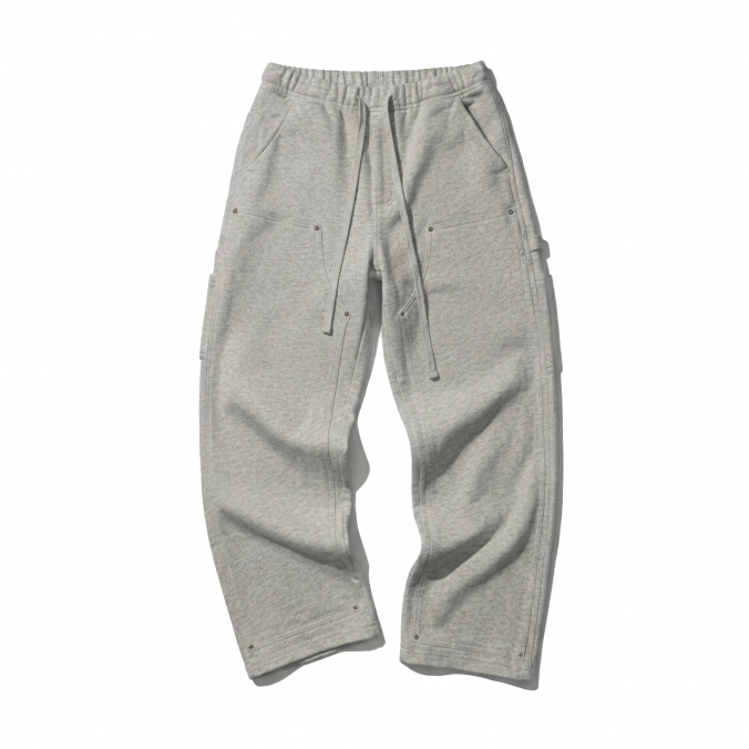 DOUBLE KNEE SWEATPANTS MELANGE GREY