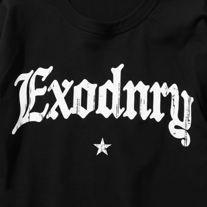 STAR LOGO LS TEE BLACK