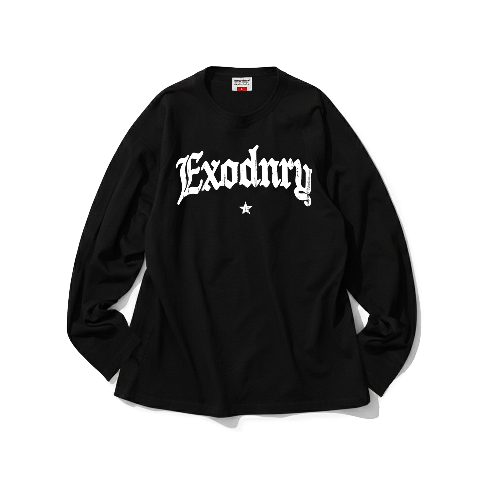 STAR LOGO LS TEE BLACK