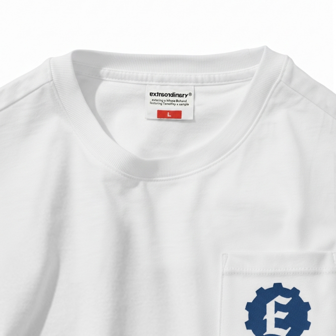 STUDIO LOGO POCKET TEE WHITE