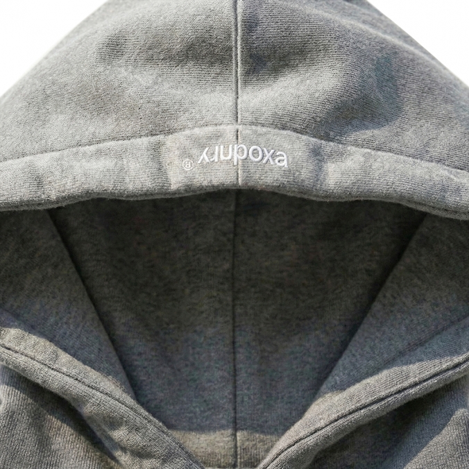 CAMO FILL LOGO ZIP-UP HOODIE MELANGE GREY