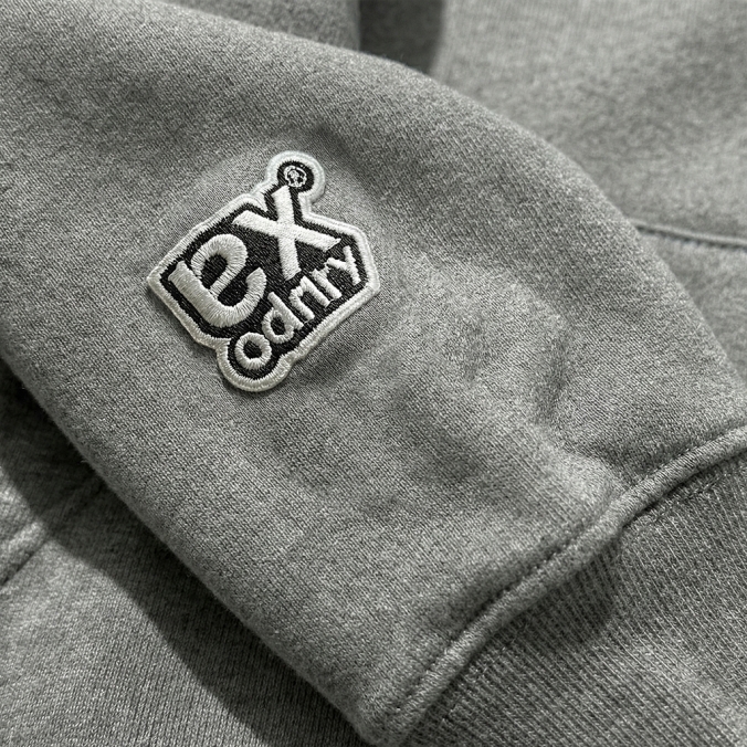 CAMO FILL LOGO ZIP-UP HOODIE MELANGE GREY
