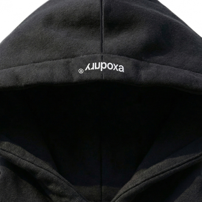 EX APPLIQUE HOODIE BLACK